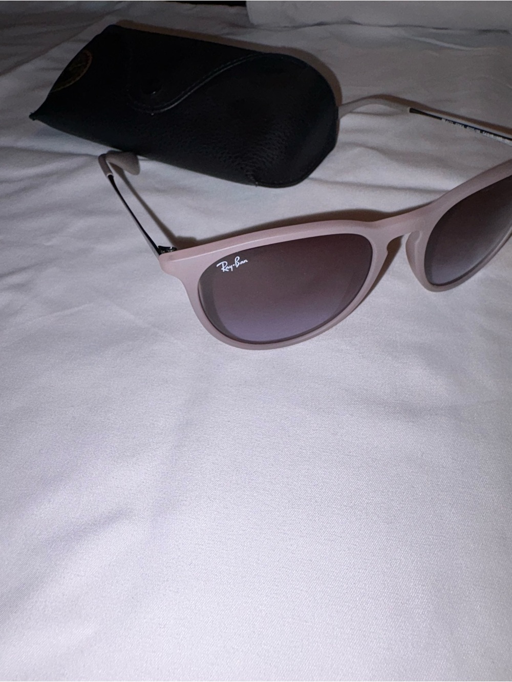 Ray-Ban Women's Blush Frame Sunglasses with Brown Gradient Lenses - Picture 5 of 5